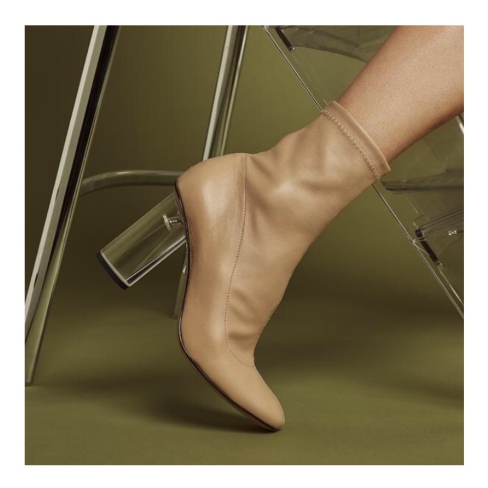 Schutz Marcele Beige Leather Booties